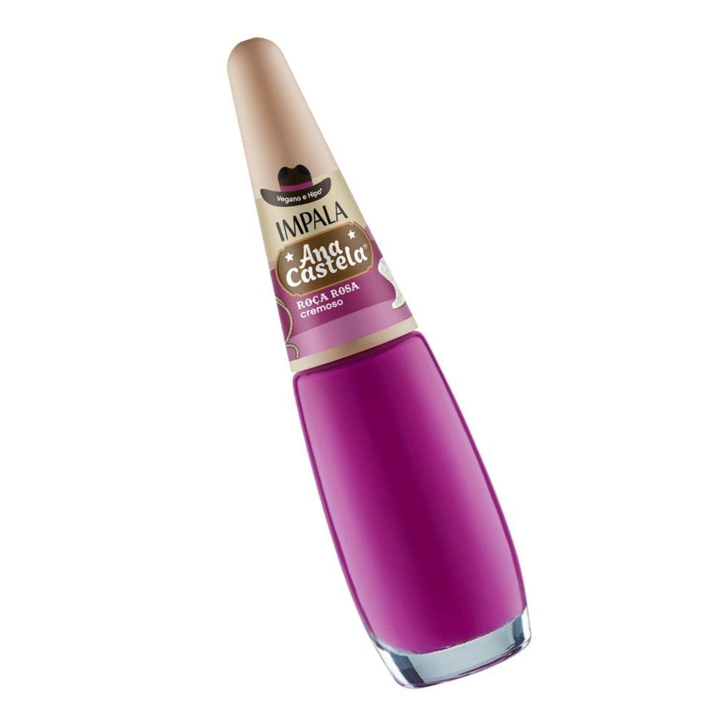Miniatura Impala Esmalte Ana Castela Cremoso Roça Rosa 7,5ml