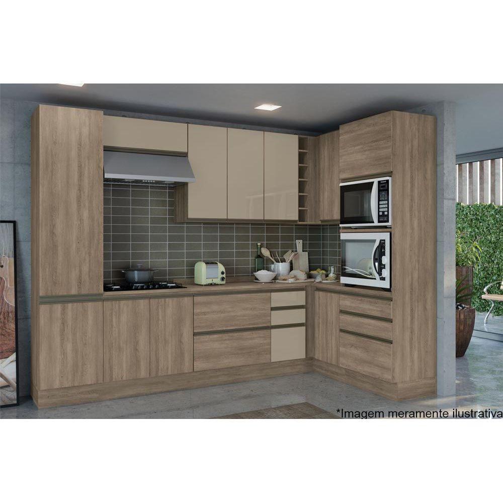 Miniatura Módulo Cozinha Kappesberg Maxxi Armário Canto Reto G768 C- 1 Porta 98cm Canela-kappesberg