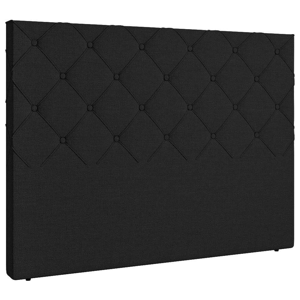 Miniatura Cabeceira Cama Box Casal Millano 140cm Linho Preto