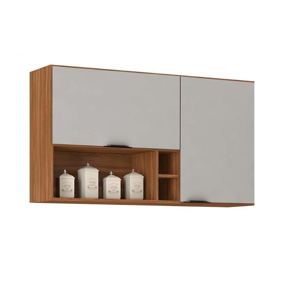 Miniatura Armário Aéreo Cozinha Modulado Firenze Nicho 2 Portas 120cm Amendola-nude Prime Tx - Demóbile