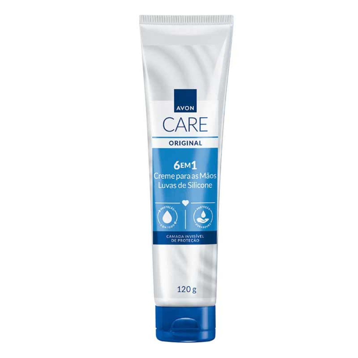 Miniatura Creme Para As Mãos Luva De Silicone 6 Em 1 Avon Care 120G