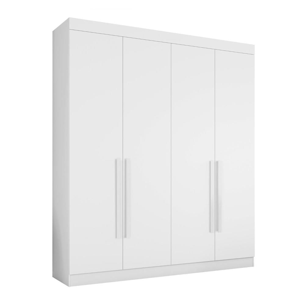 Miniatura Guarda Roupa Casal 4 Portas 3 Gavetas Roma Conquista Móveis Branco