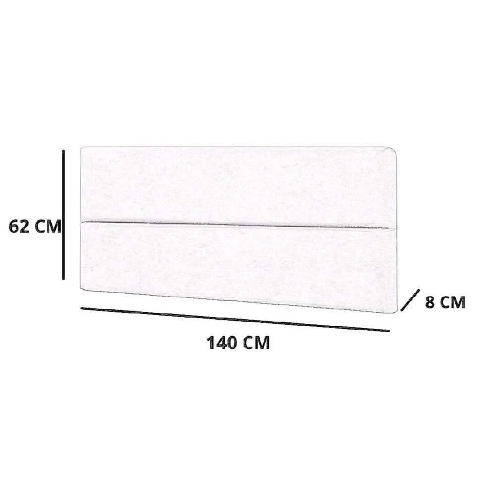 Miniatura Cabeceira Cama Box Estofada Painel 140Cm Paloma Suede Marrom