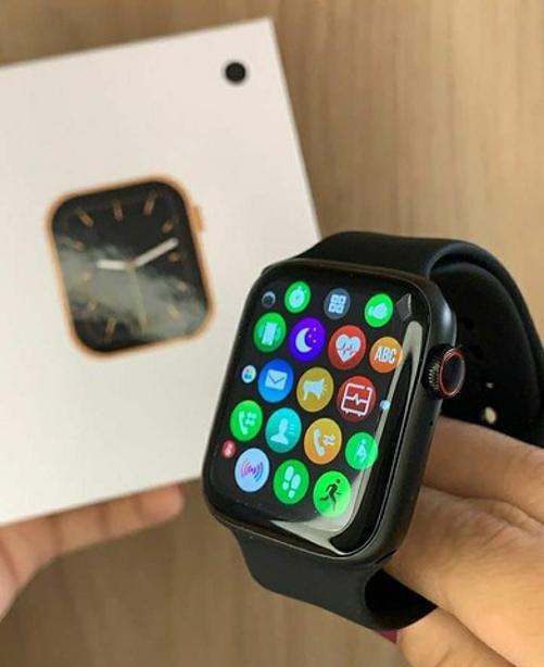Miniatura Relógio Smartwatch W26 Tela Infinita Hd '1.75” Preto Iwo13 Bluetooth - Preto - Smartwatch - W26