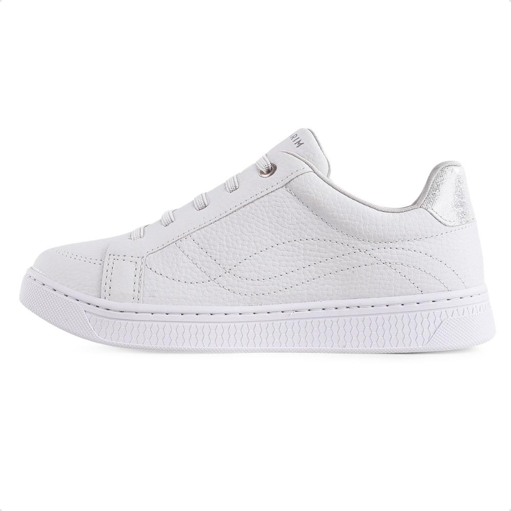 Miniatura Tenis Ramarim Casual Strass Feminino Branco / Cinza - 34