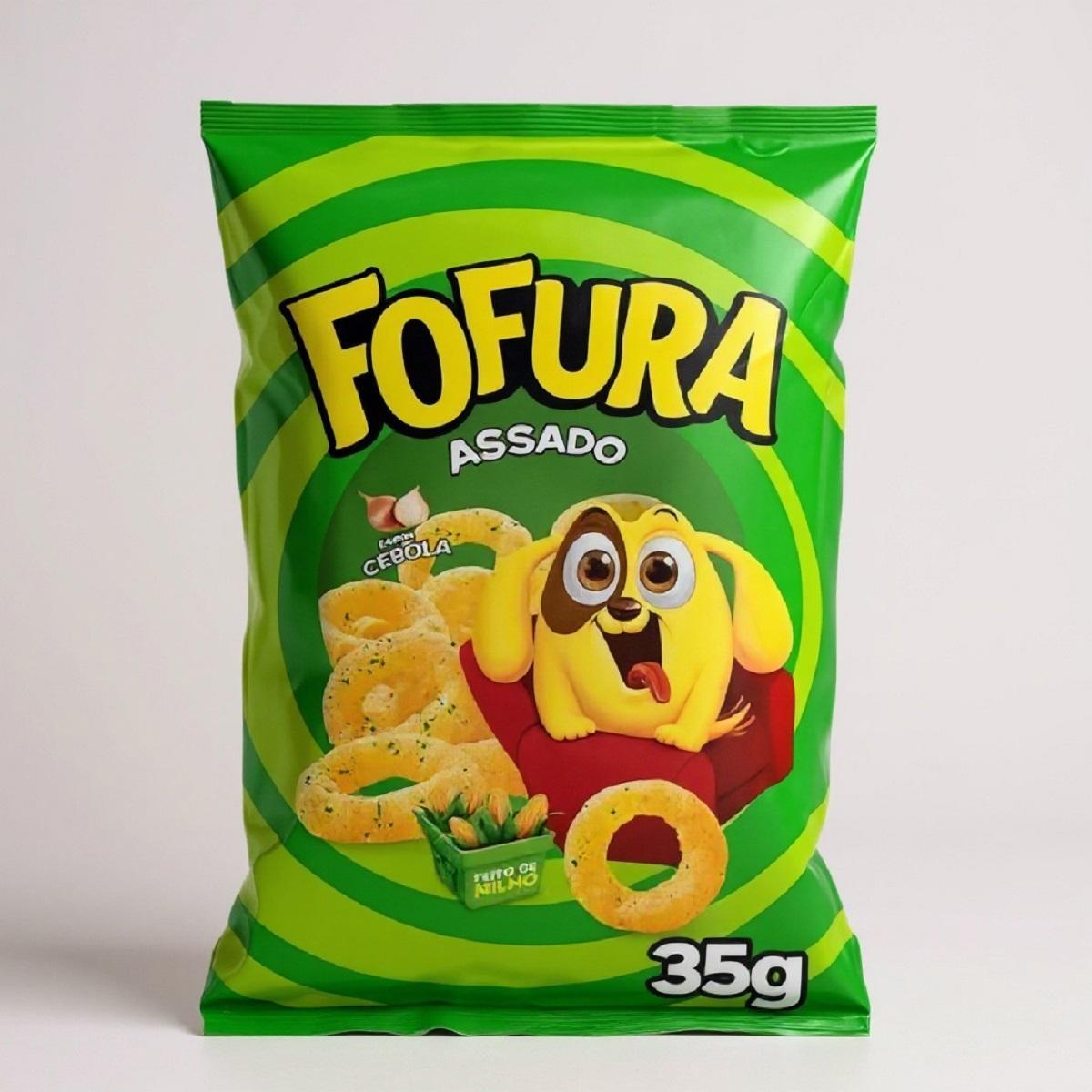Kit C/25 Salgadinho Fofura Sabor Cebola Lucky 35G Crocante