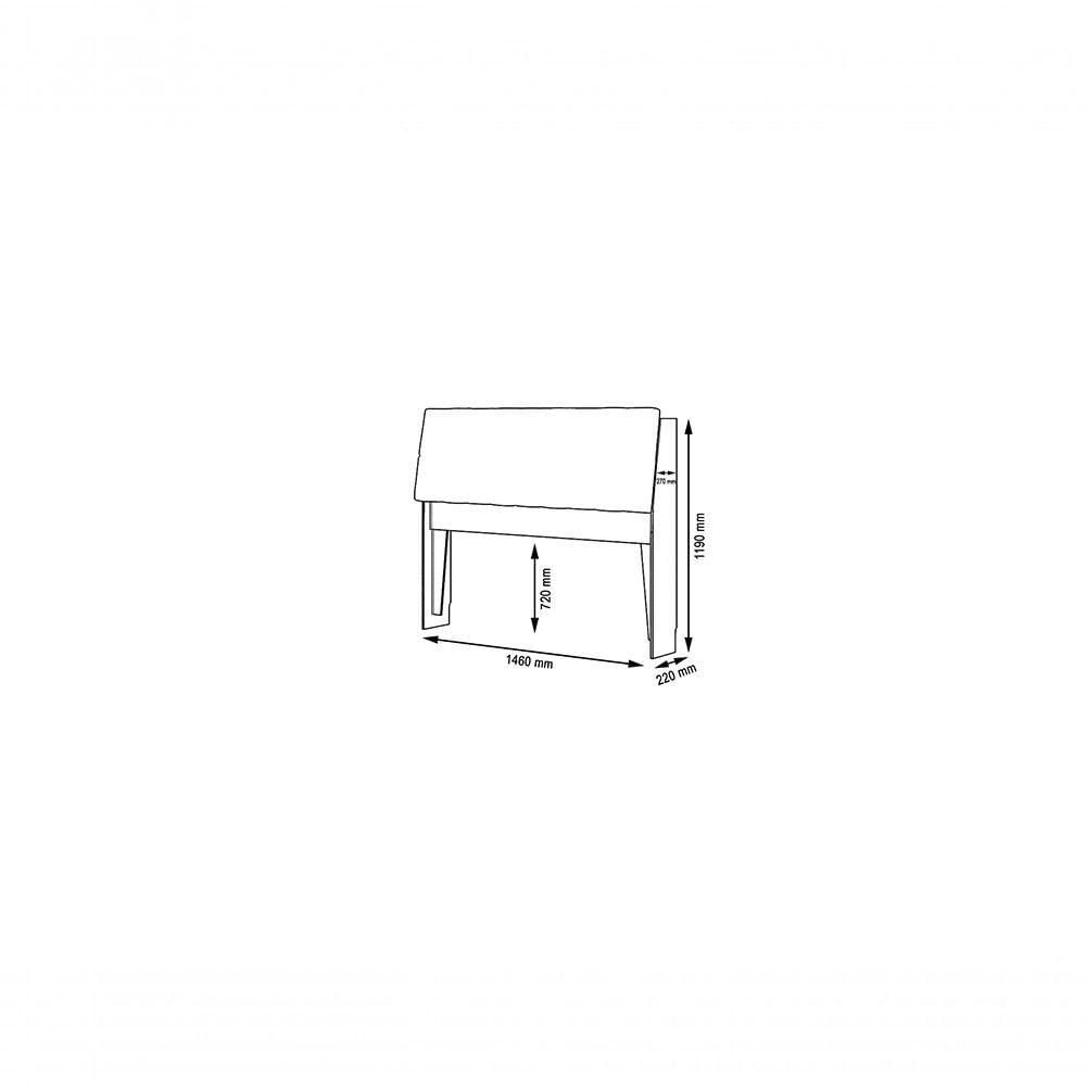 Miniatura Cabeceira Isis Casal - 1,38 ? Branco-bege 025