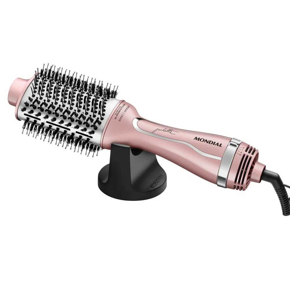 Miniatura Escova Secadora Mondial Juliette 1200W ES-JU-01 Rosa Bivolt