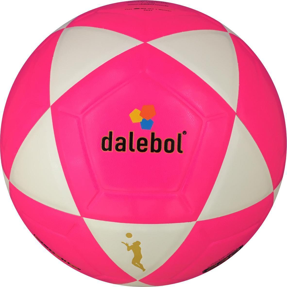 Miniatura Bola De Futalta Dalebol Pro Mulher Rosa E Branca