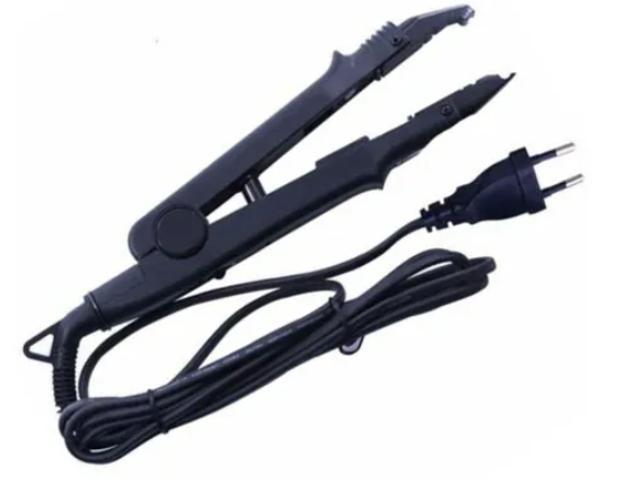Miniatura Pinça Mega Hair Profissional Ponta Curva Bivolt