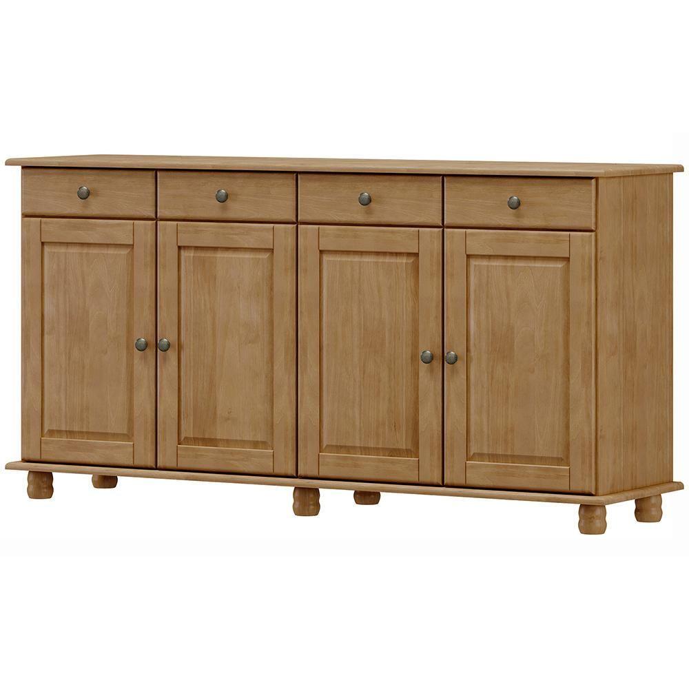 Miniatura Balcao Madeira Maciça 4 Portas 4 Gavetas 169 Cm 8929 Freijo Milani Store Freijo