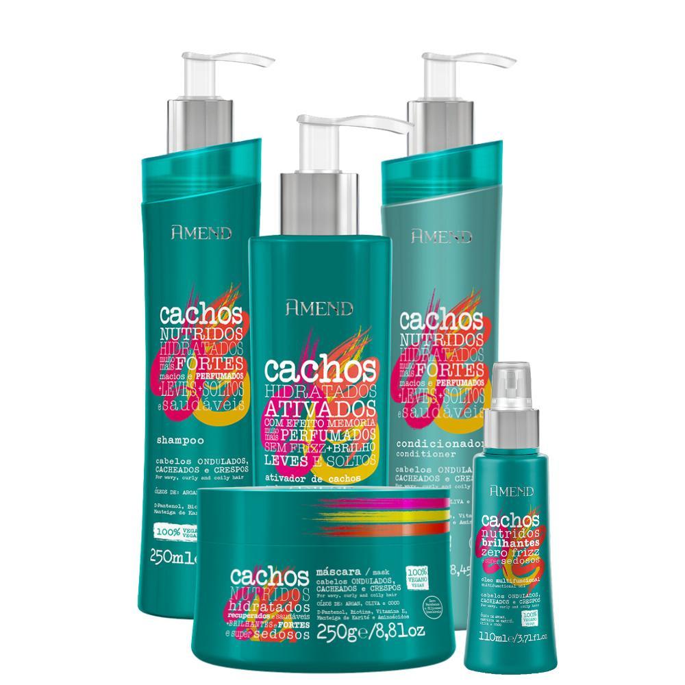 Miniatura Kit Amend Cachos Nutridos Shamp Condic Ativad Mascara E Oleo