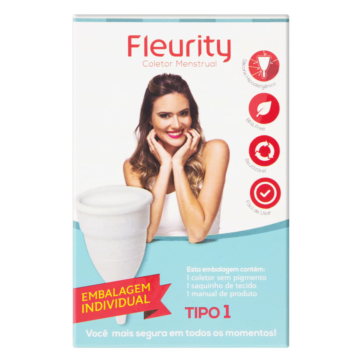 Miniatura Coletor Menstrual Fleurity Tipo 1 1 Unidade