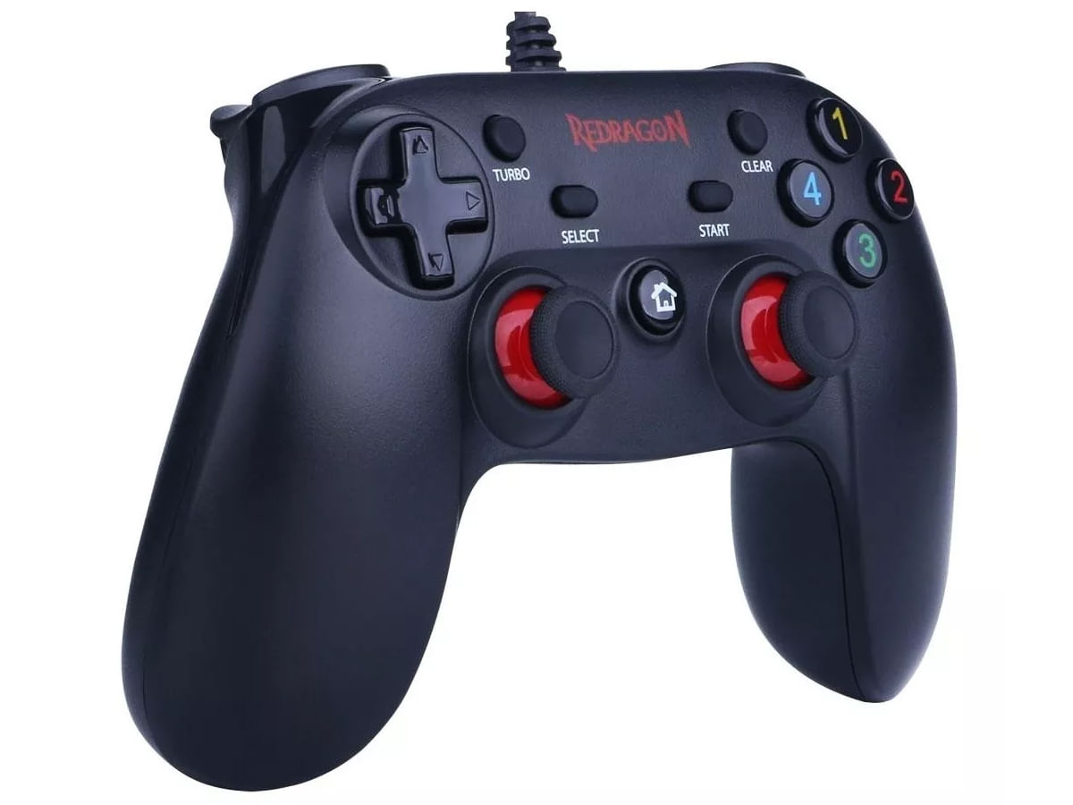Miniatura Gamepad Joystick Redragon Saturn G807 Usb Pc Ps3 C/ Vibração