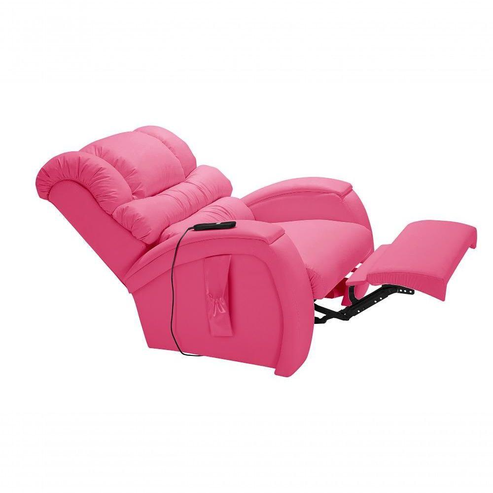 Miniatura Poltrona Reclinável Cadeira Imperial Para Idoso Motorizada Corano Gravidade Zero Massageadora Império Pink