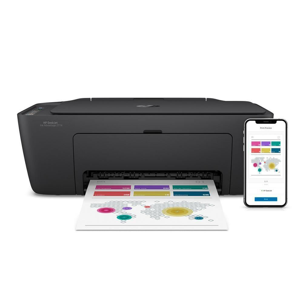 Miniatura Impressora Multifuncional Hp Deskjet 2774 Bivolt