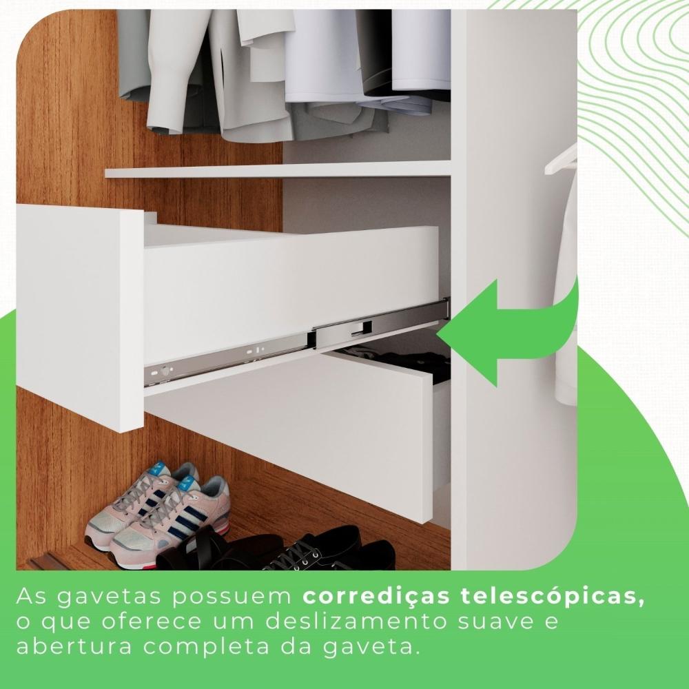 Guarda Roupa Casal 3 Portas 4 Gavetas Costa Rica Cinamomo