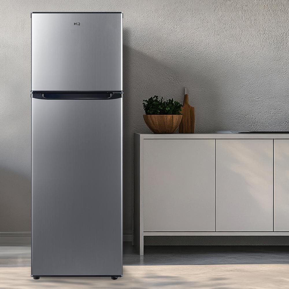 Miniatura Geladeira Refrigerador HQ Defrost 310 Litros Preto/inox HQ-310RDF 110V