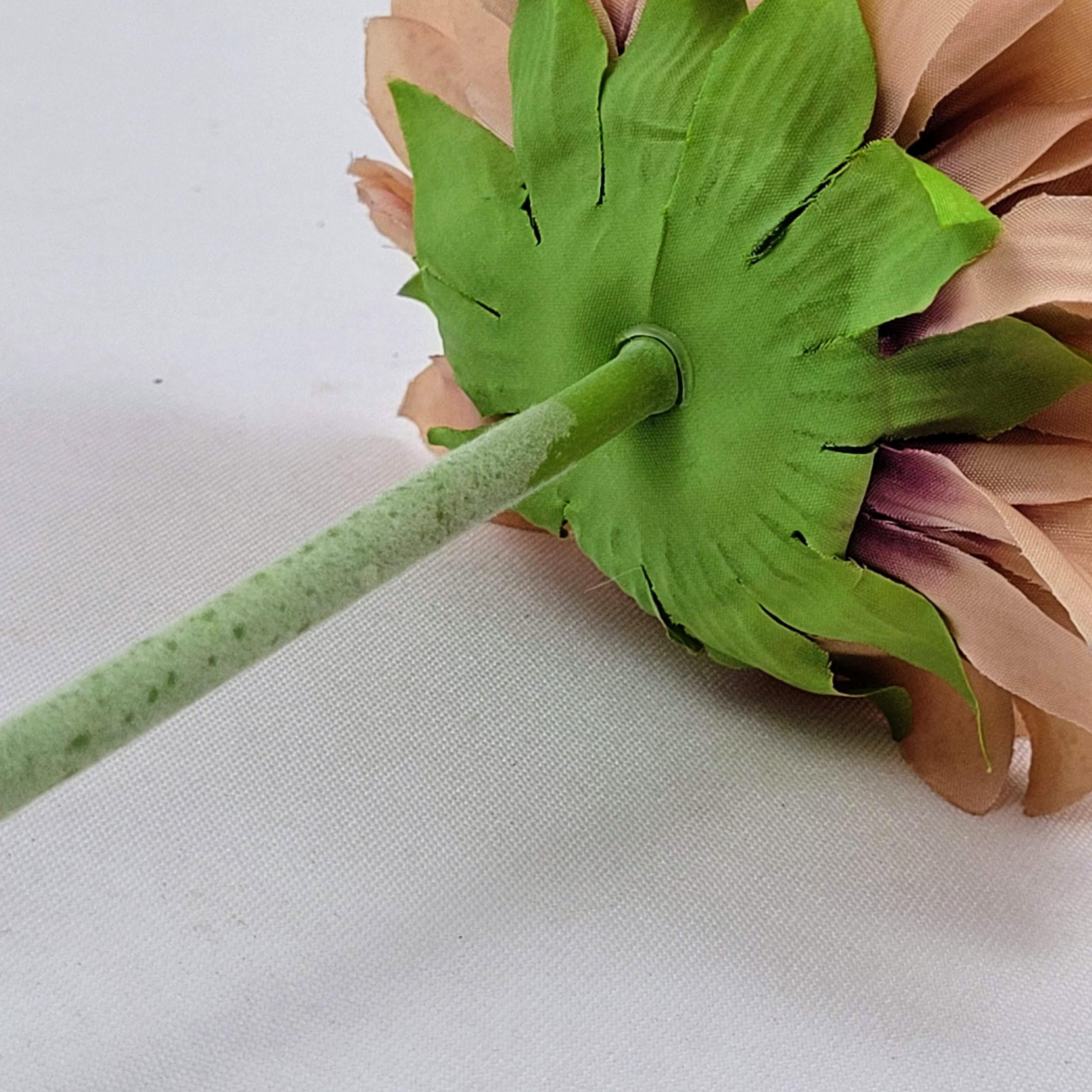Miniatura Gérbera Salmão Haste 53X13Cm Flor Planta Artificial