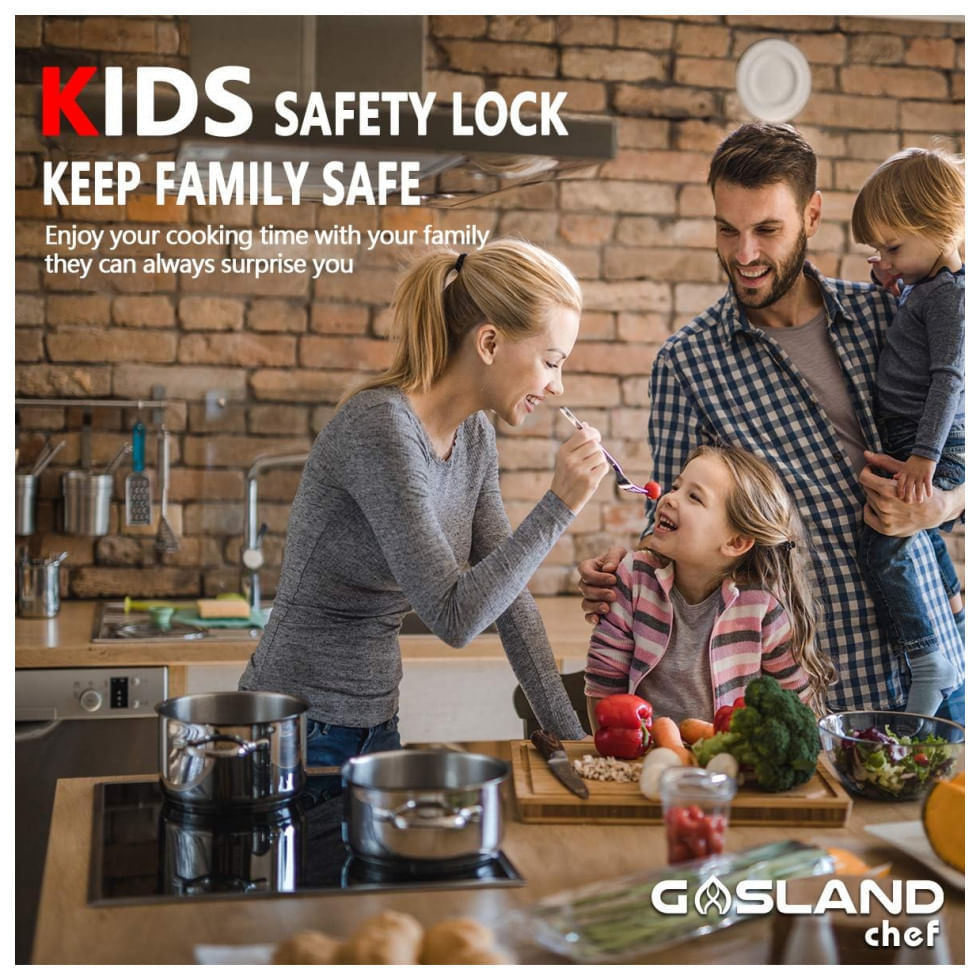 Miniatura Induction Cooktop 12 Inch, GASLAND Chef IH30BF 2 Burners Electric Induction Cooktop, Built in Induction Stovetop, 9 Power Levels, Sensor Touch 110v