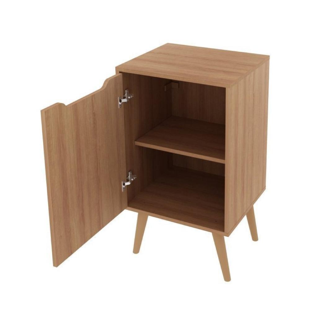 Gabinete para Banheiro com Espelheira 45cm Marrom