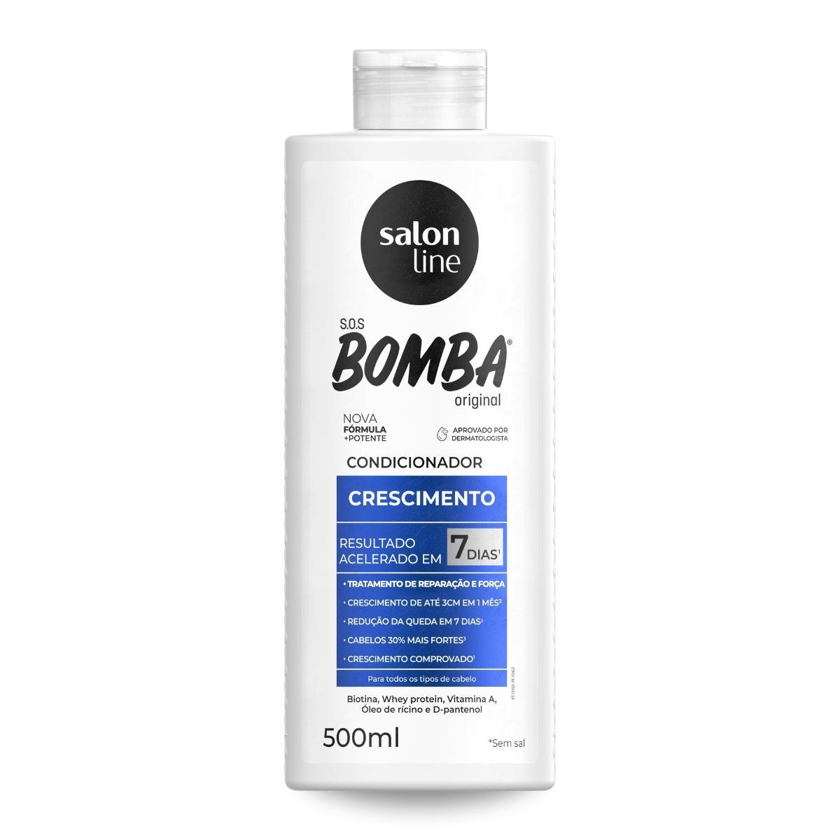 Miniatura Kit Shampoo + Condicionador Sos Bomba Salon Line 500Ml