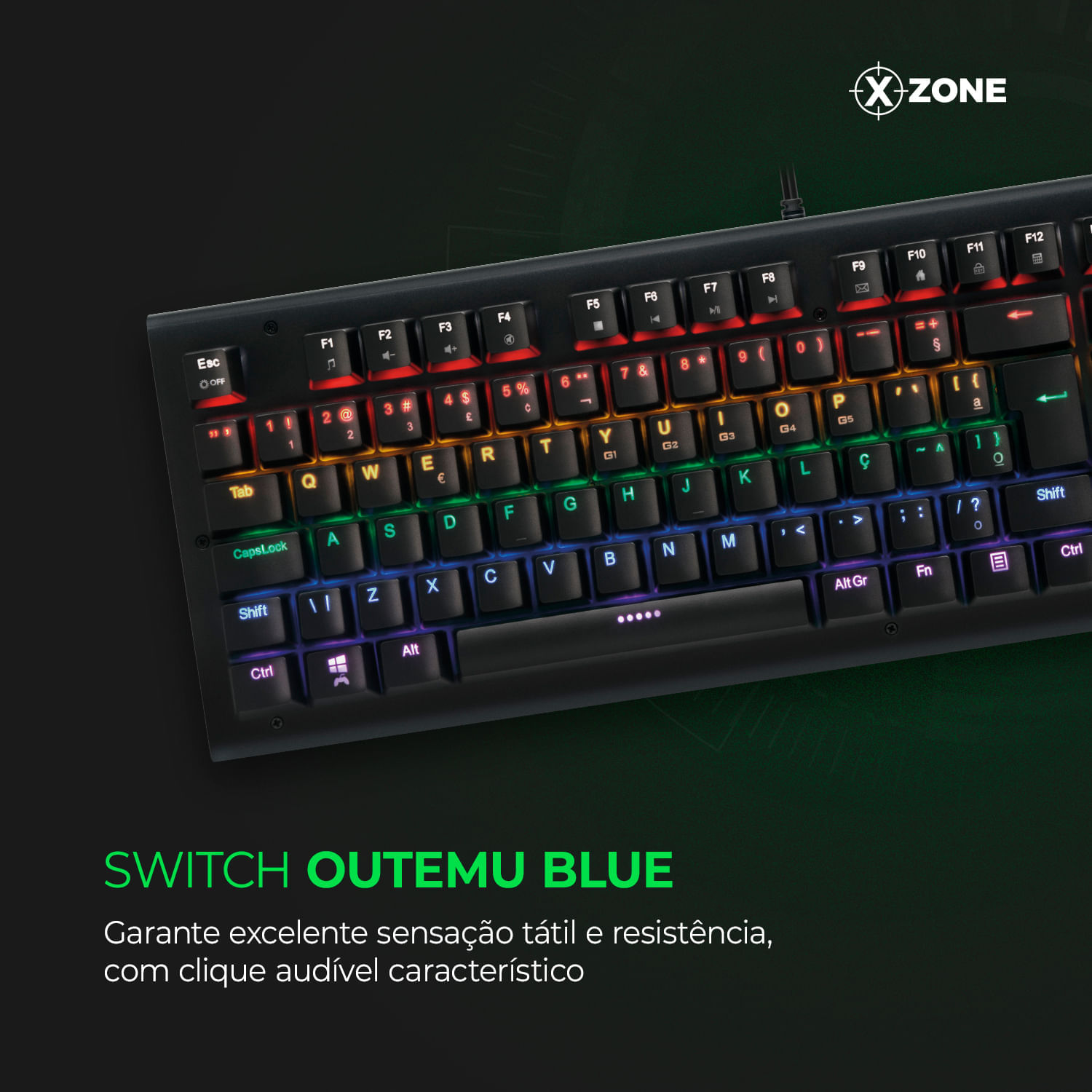 Miniatura Teclado Gamer Mecânico Xzone GTM-01 TECLADO MECANICO GTM-01 NA .