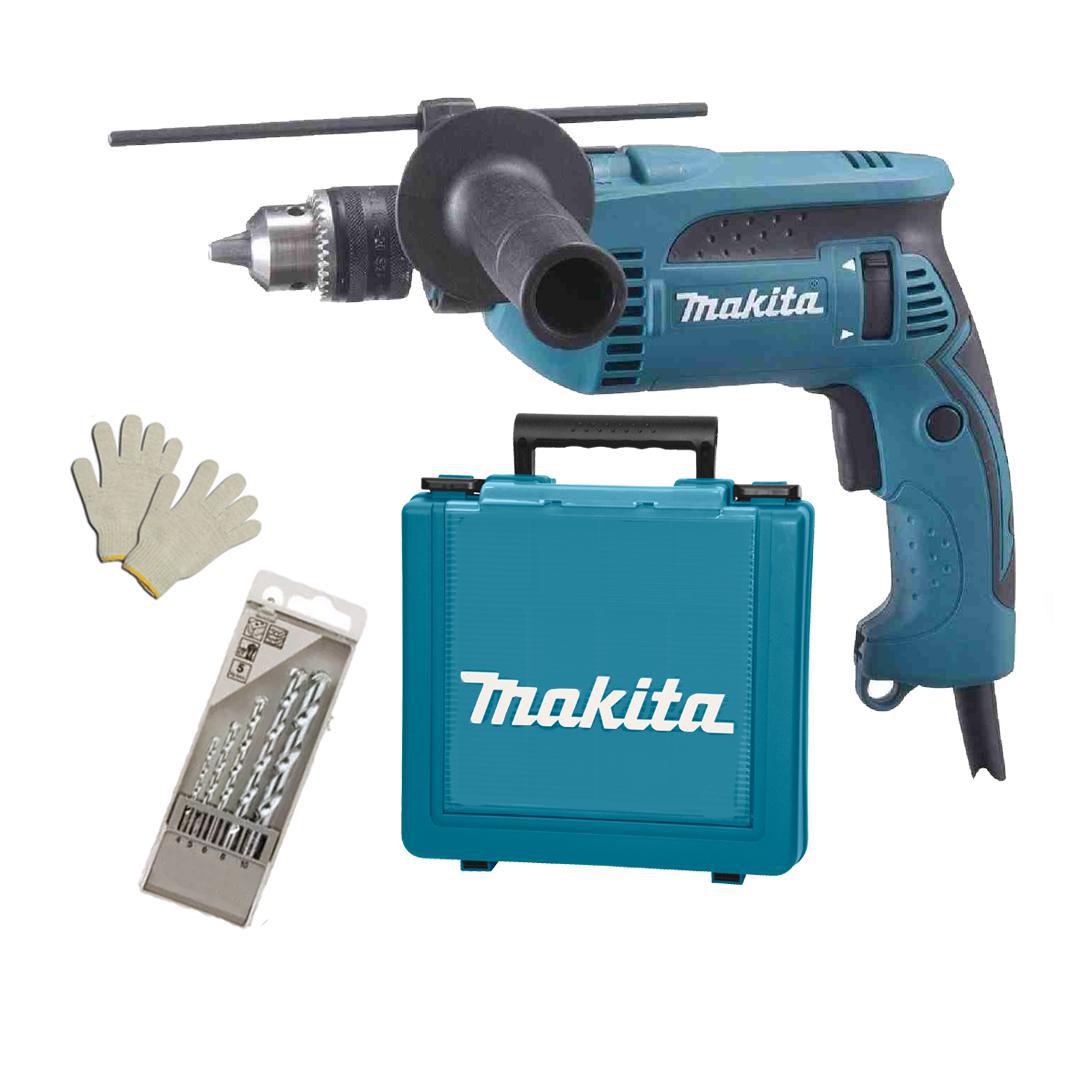 Miniatura Furadeira Impacto 1/2 760W Makita Hp1640K + Acessórios 220V