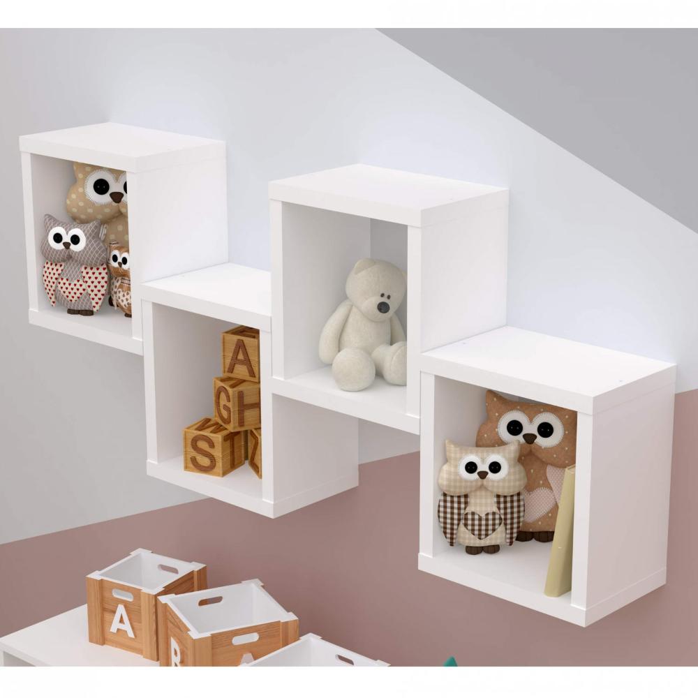 Miniatura Nicho Modular de Parede Faz de Conta Espresso Móveis Branco