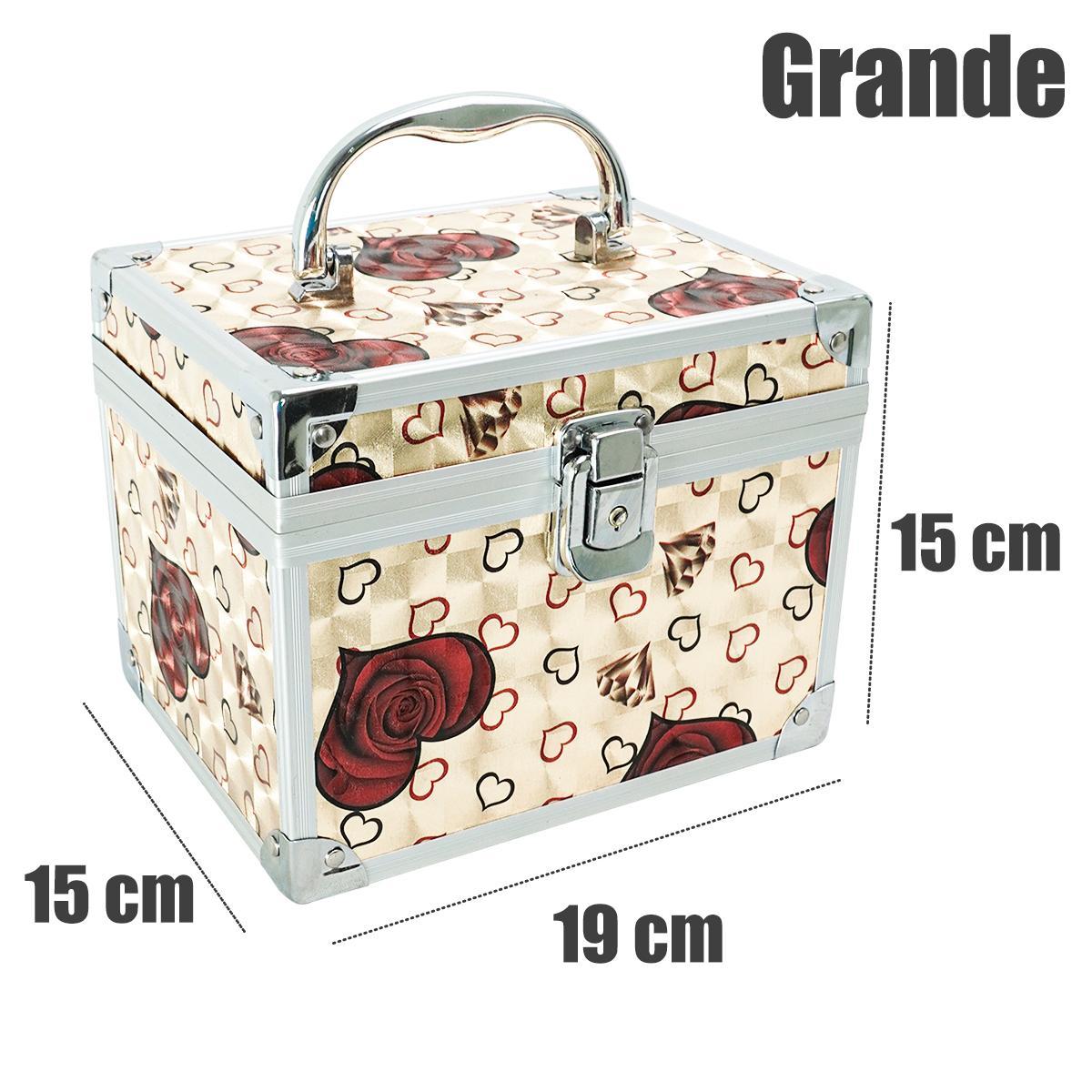 Maleta De Maquiagem Estampada Kit 3 Peças