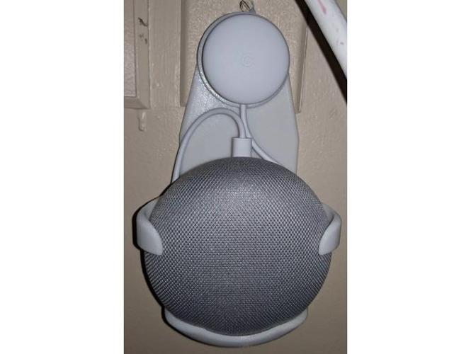Miniatura Suporte Carregar E Fixar Google Home Mini Nest Na Tomada