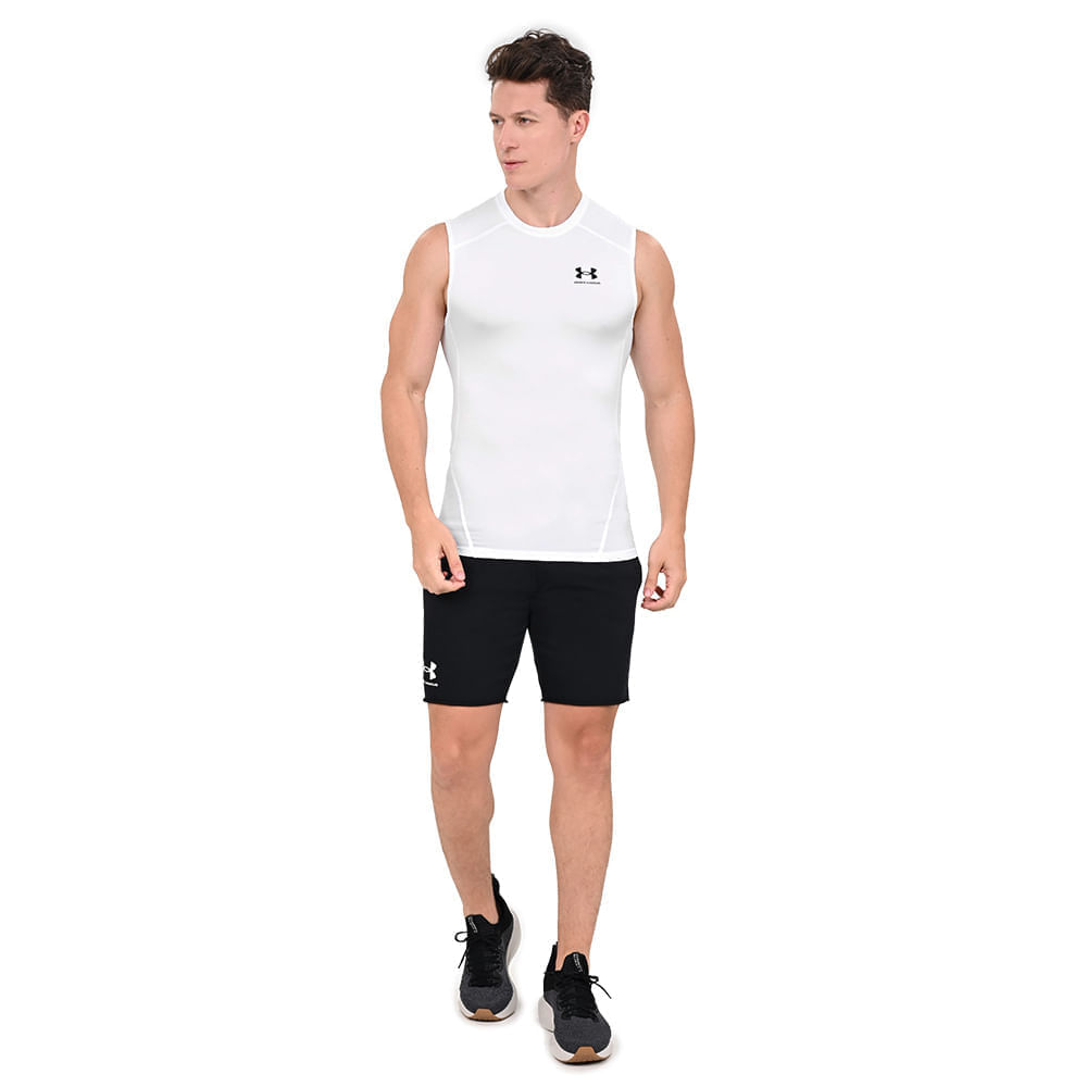 Miniatura Regata de Compressão Masculina Under Armour HeatGear 2GG Branco