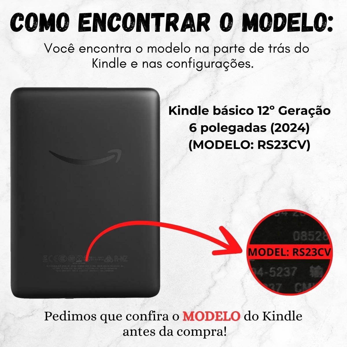Miniatura Case Auto Sleep Acrílico Para Kindle 12 6.0 Polegadas 2024