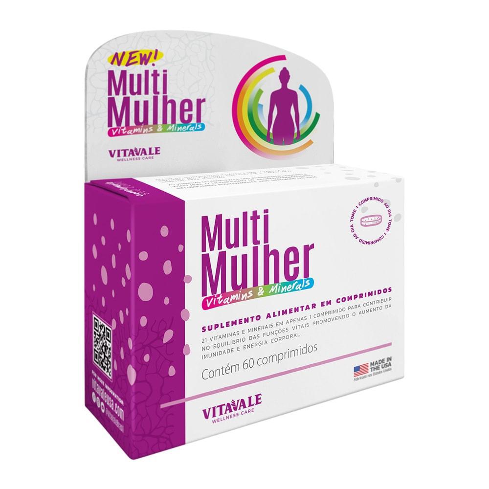 Miniatura Multi Mulher Vitaminas E Minerais Vitavale 60 Cápsulas