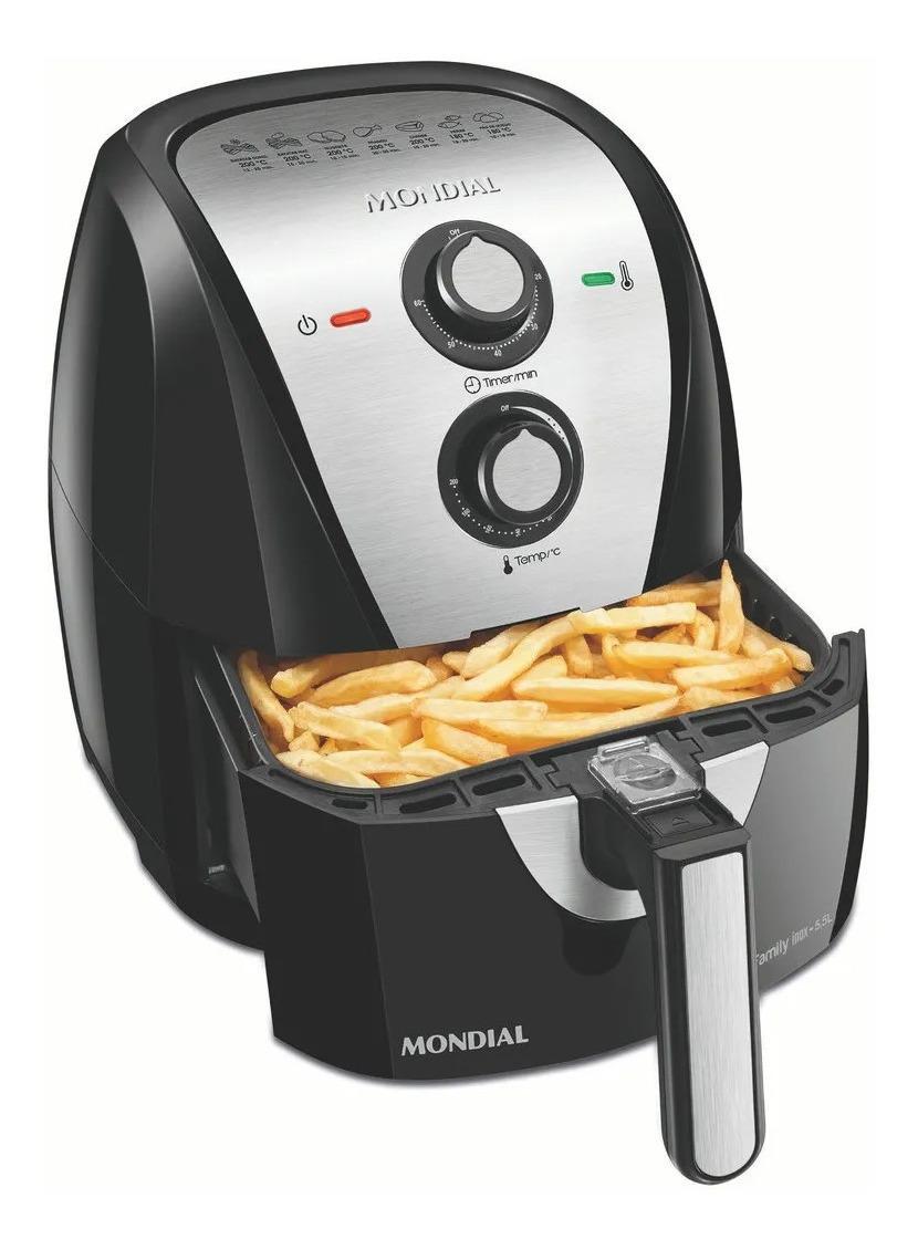 Miniatura Fritadeira Elétrica Mondial Grand Family Af-55I Preta 127V