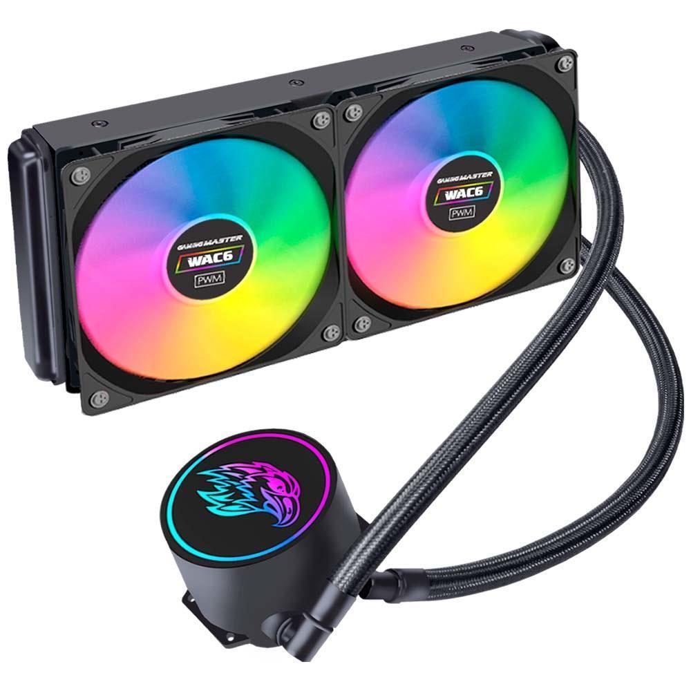 Miniatura Water Cooler K-Mex Wac6 240Mm Intel Amd Led Multicolor Preto