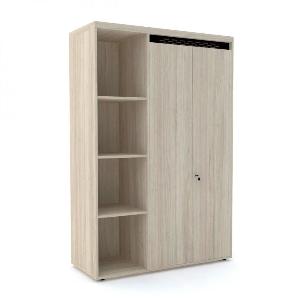 Miniatura Armário Alto Nicho Único 1600x1044x443mm Aanupe50  Pandin Móveis Nogueira Casablanca/Preto