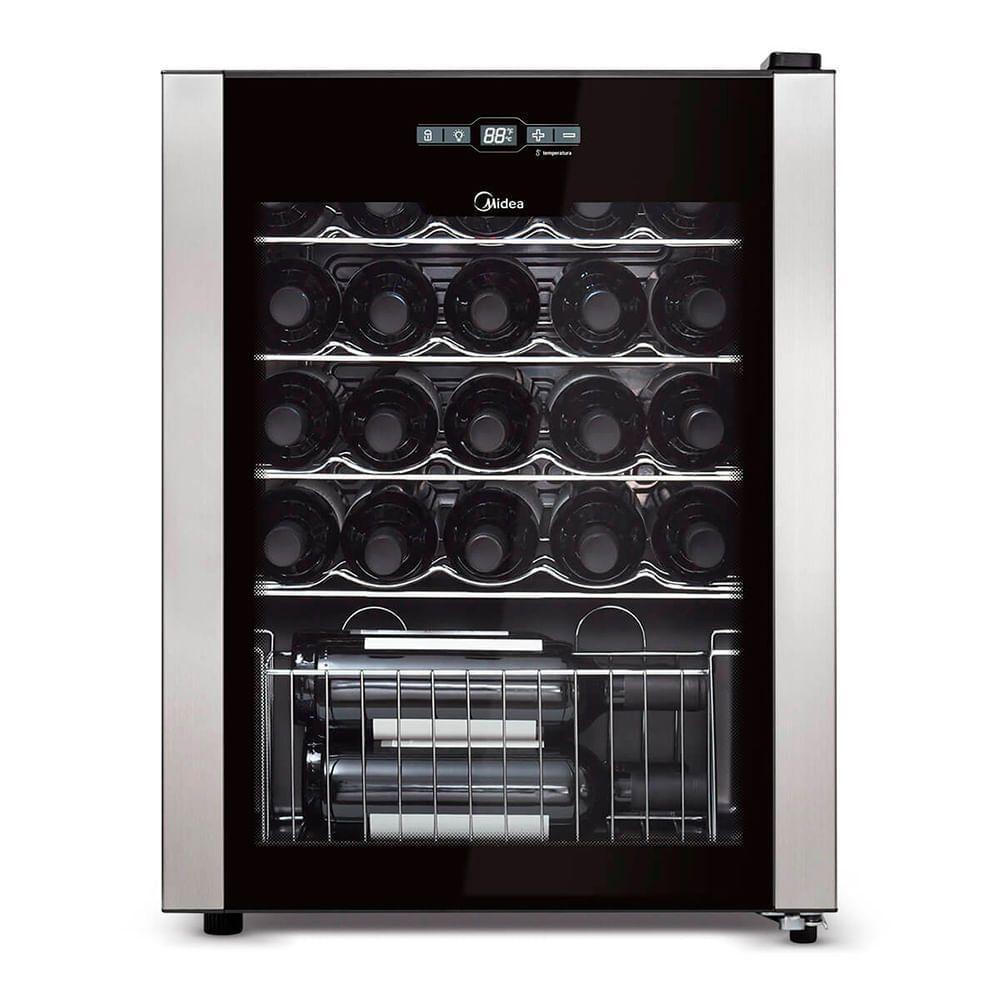 Miniatura Adega Climatizada De Vinhos 24 Garrafas Midea Wbb241 - 127v