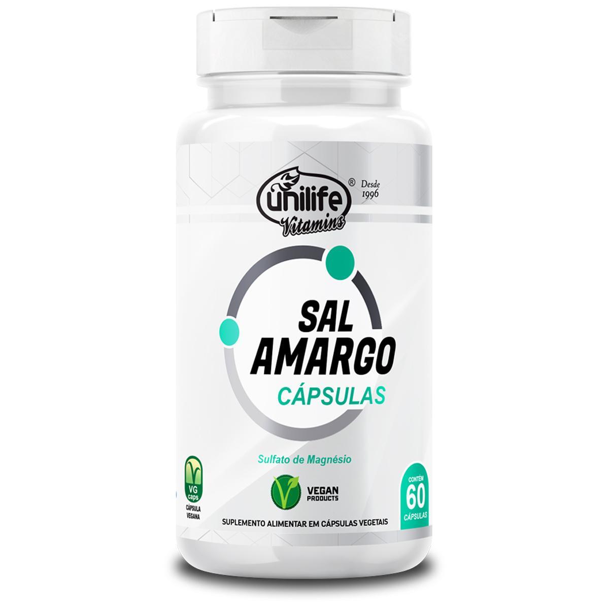 Miniatura Sal Amargo Unilife 60 Cápsulas 850Mg