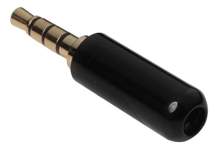 Miniatura Conector Plug P2 P3 4 Contatos Metálico Plug Estereo Luminos