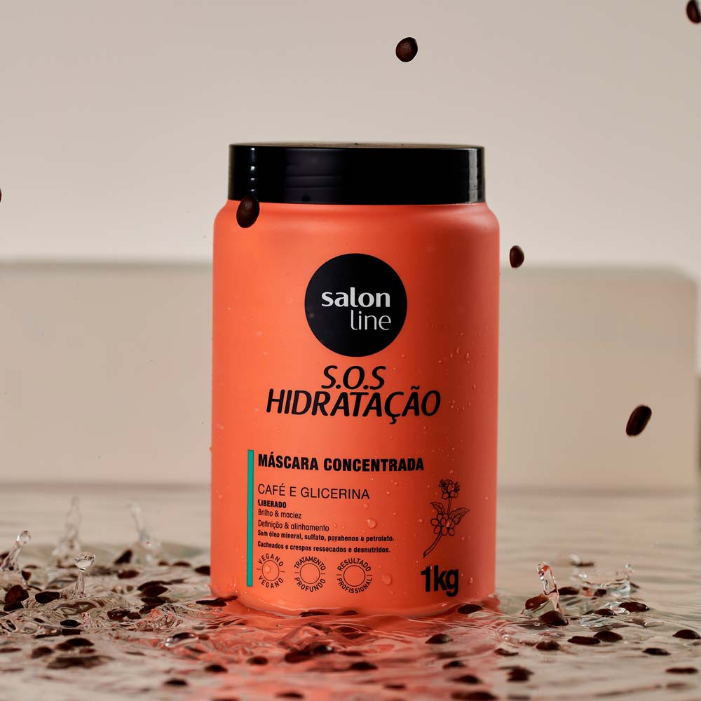Miniatura Salon Line SOS Hidratação Café e Glicerina Máscara 1Kg