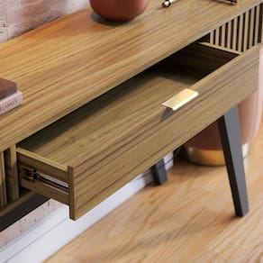 Aparador Colibri Riviera MDP com 1 Gaveta e Pés em Madeira Maciça Milano