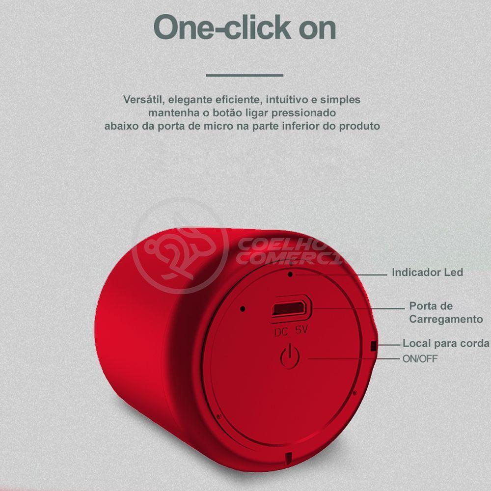 Mini Caixa De Som Inpods Wireless Bluetooth V5 Vermelho