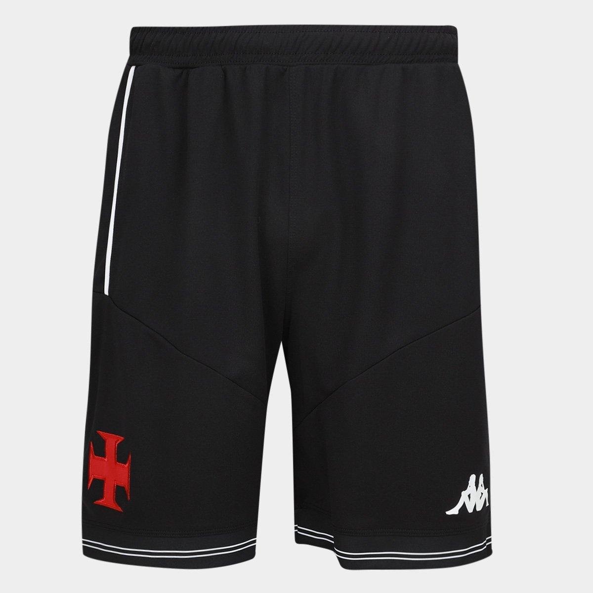 Miniatura Shorts Vasco II 25/26 s/n Jogador Kappa Masculino Preto - P
