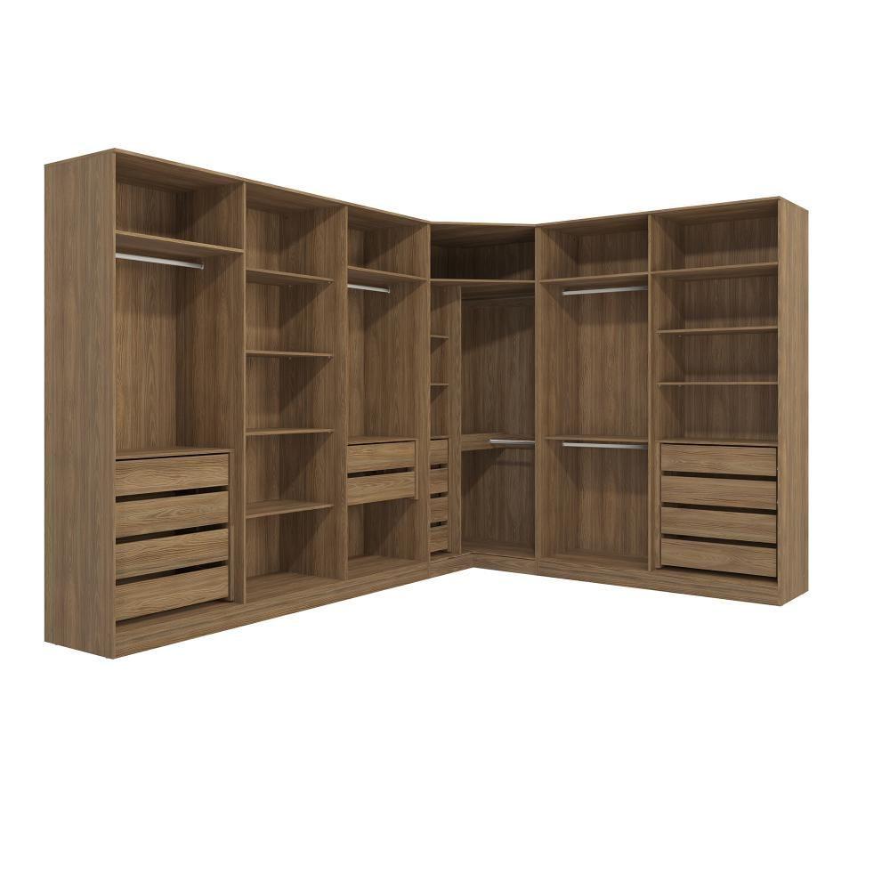 Quarto Modulado Kappesberg Adapt Nogueira-azul Profundo 12 Portas 342cm X 263cm