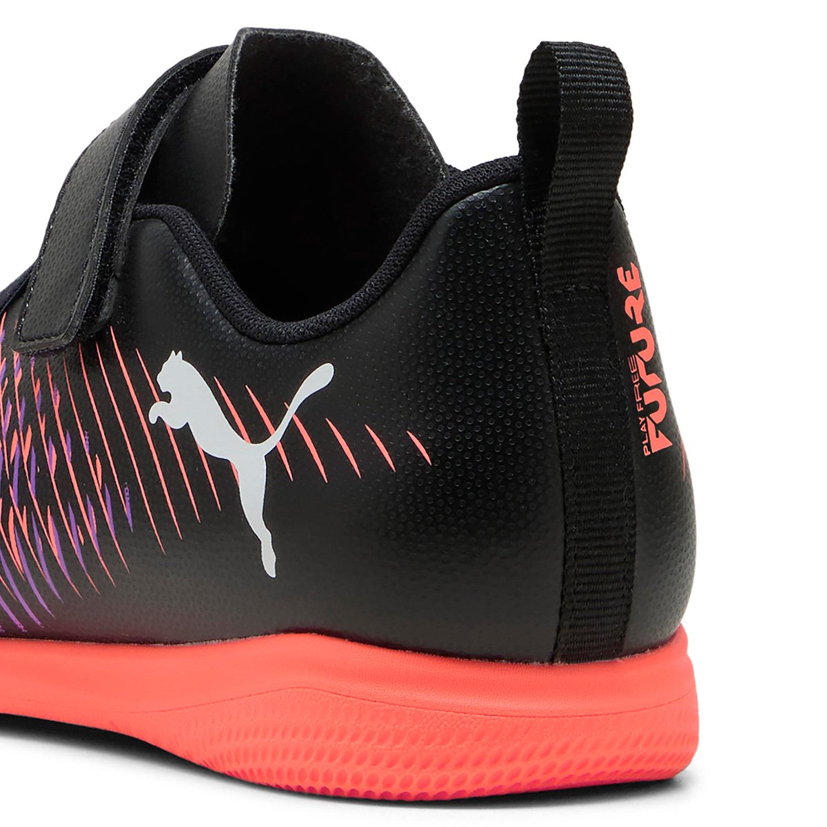 Chuteira Infantil Futsal Puma Future 8 Play Preto+Vermelho - 26