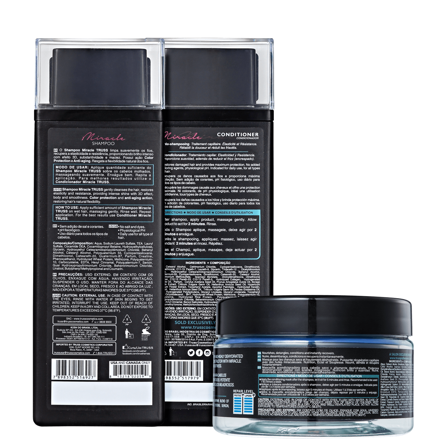 Miniatura Kit Truss Miracle Intense (3 Produtos)