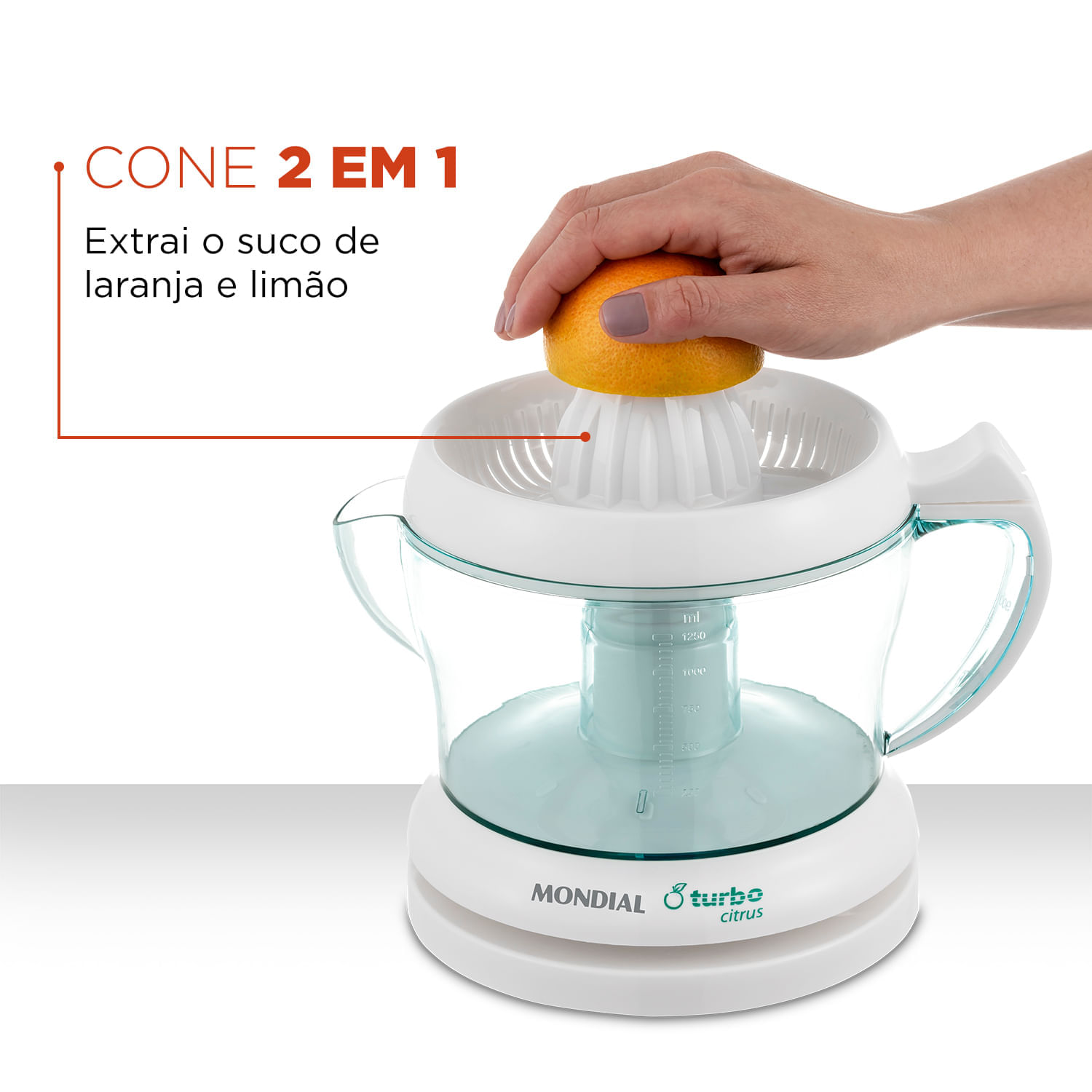 Espremedor Mondial Turbo Citrus E-01 ESPREMEDOR-127V-BRANCO/VERDE
