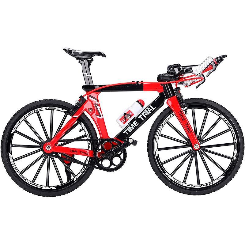 Miniatura Mountain Bike Miniatura Metal Colecionável 1:8 Vermelha