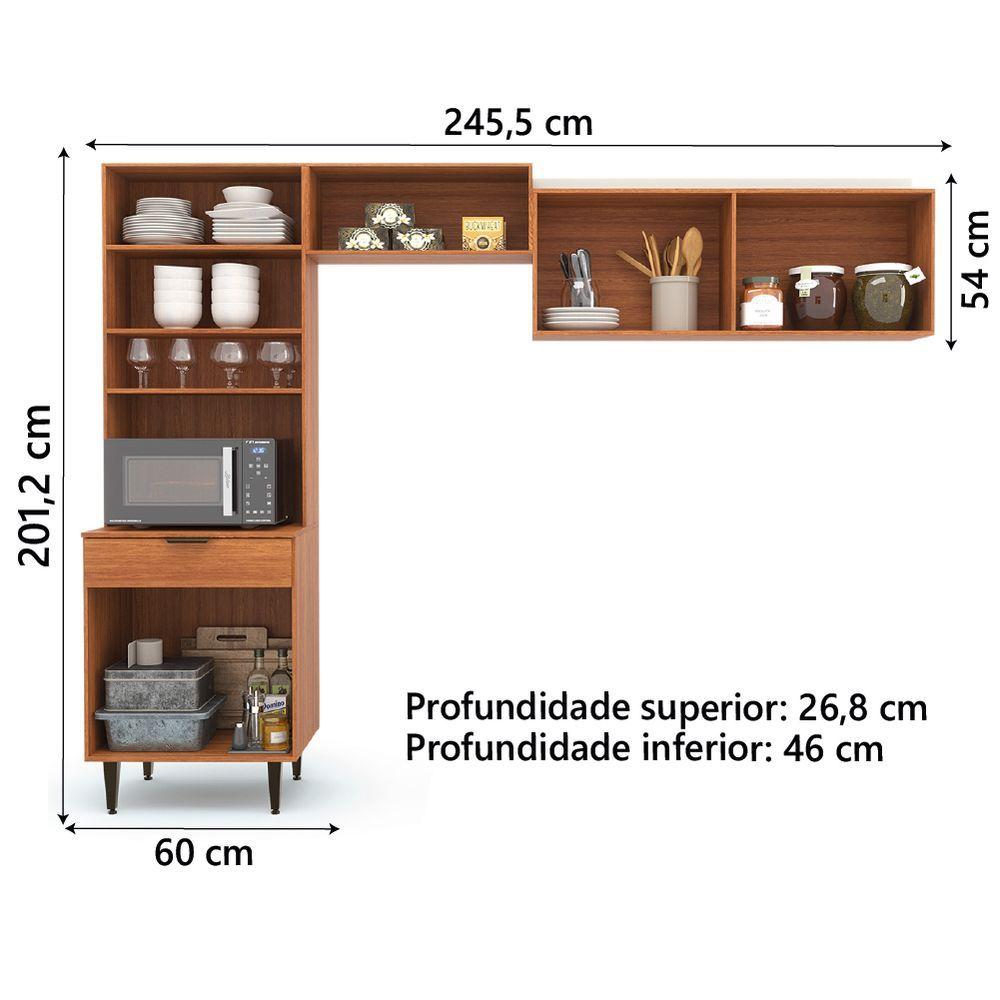 Miniatura Armário De Cozinha Completa 4 Portas Ripado 3d 1 Gaveta Nicho Madeirado off White Vitória Batrol